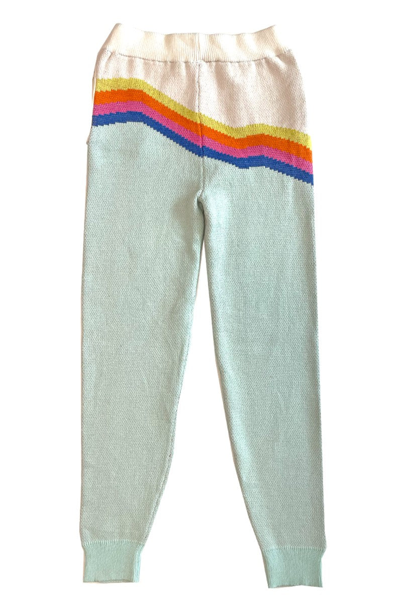 Retro stripe knit joggers - Miss Sparkling