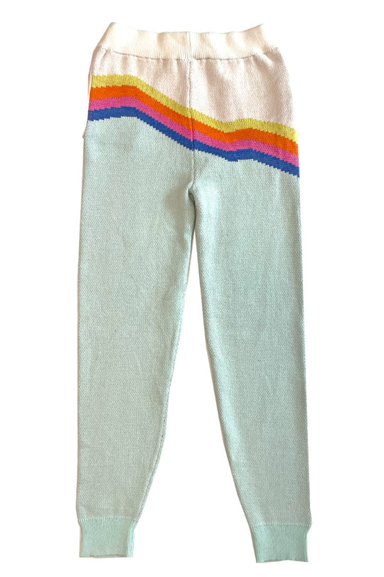 Retro stripe knit joggers - Miss Sparkling