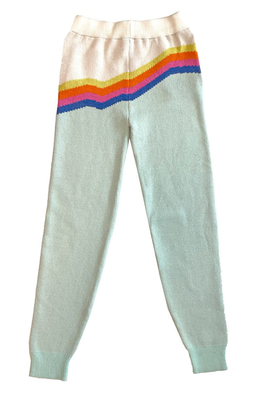 Retro stripe knit joggers - Miss Sparkling