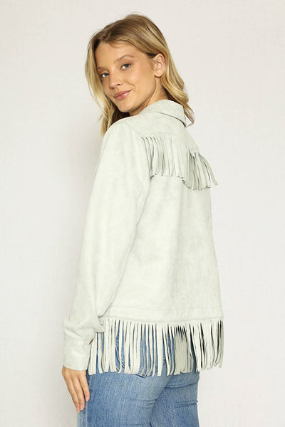 Faux suede western jacket - Miss Sparkling