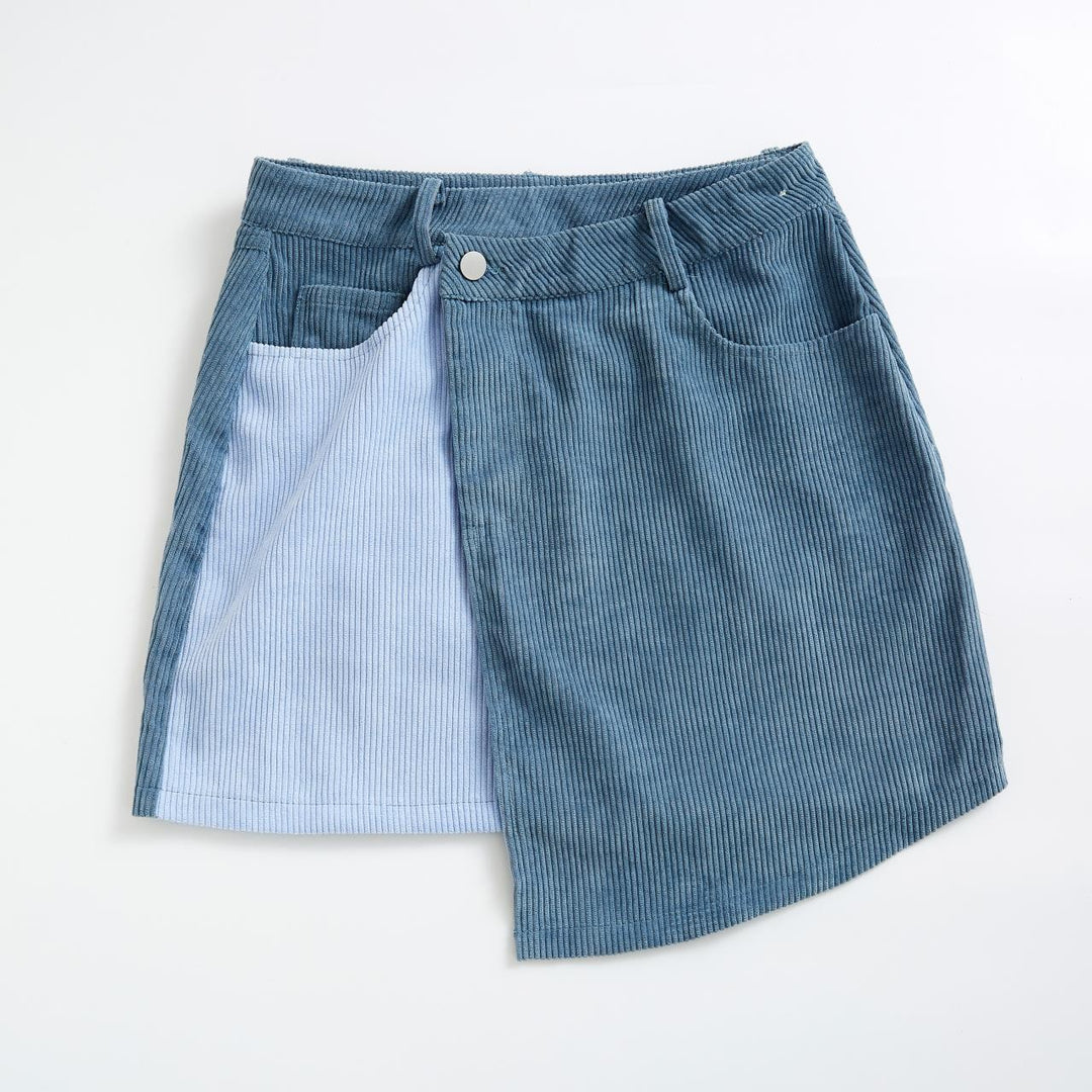 Corduroy two tone skirt - Miss Sparkling