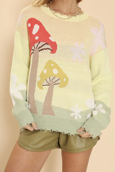 Mushroom patch sweater - Miss Sparkling
