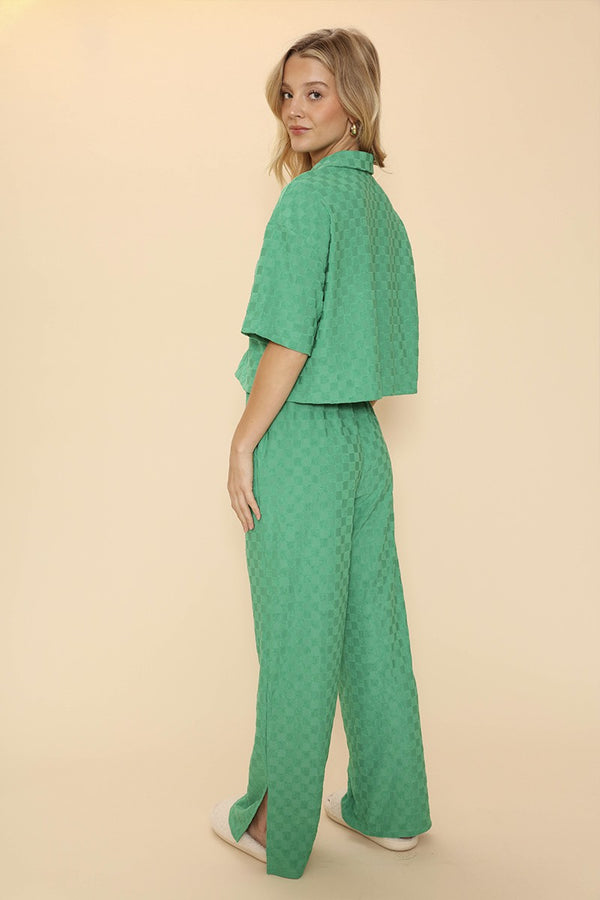 Terry checker pant set - Miss Sparkling