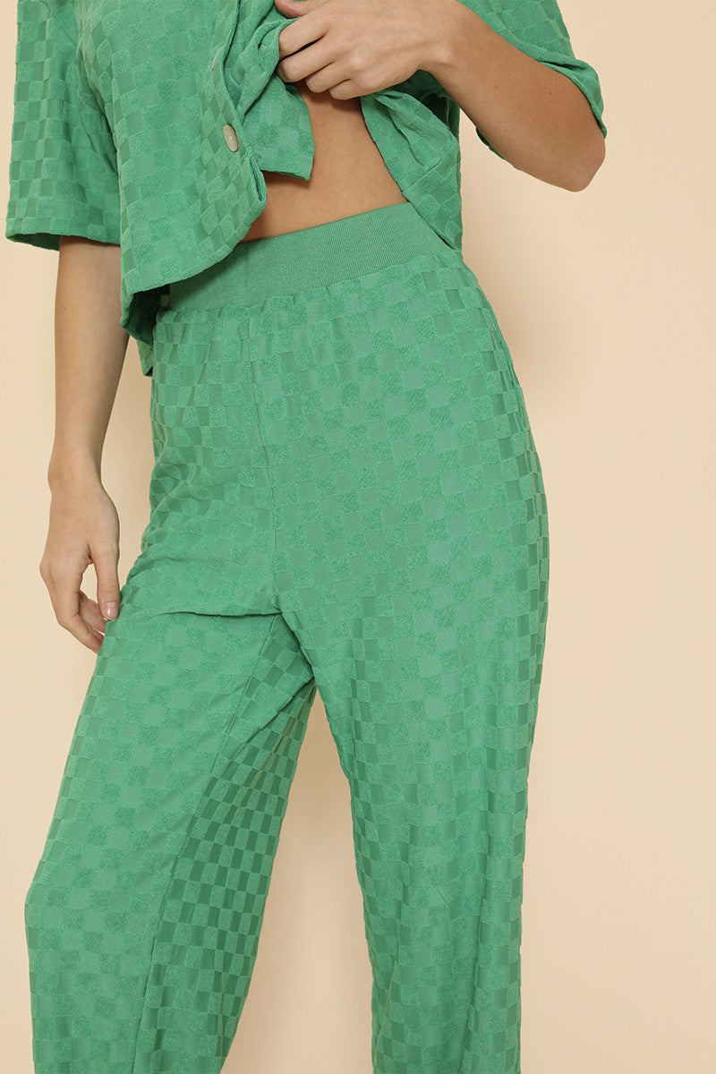 Terry checker pant set - Miss Sparkling